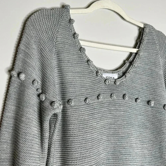 STORIA Gray Pom Pom Sweater - Picture 7 of 13